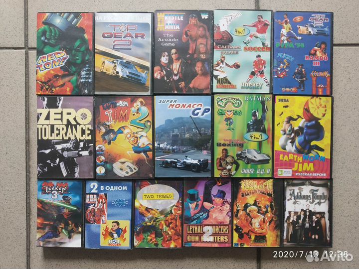 Картриджи на игровую приставку sega сега