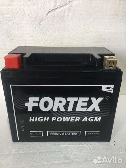 Акб Мото 12В 12А п.п. Fortex AGM ток200 150х86х130