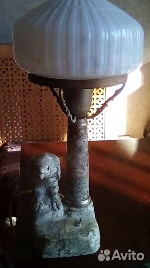 Лампа настольная СССР. мраморная -орел
