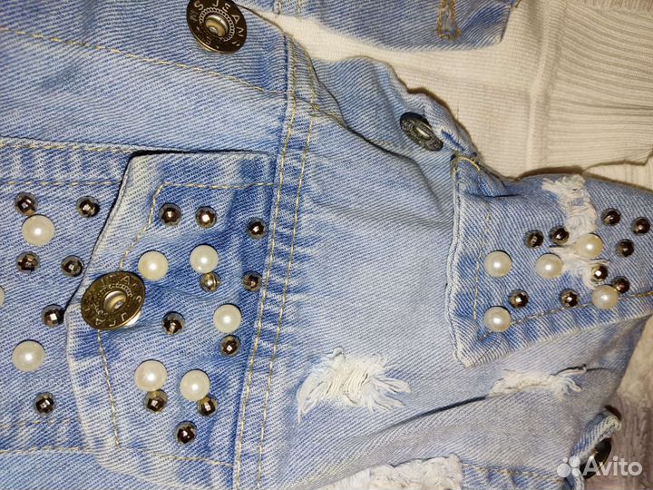 Джинсовая жилетка 134 140