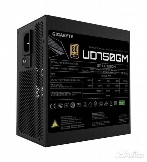 Блок питания gigabyte UD750GM, 750 Вт, GP-UD750GM