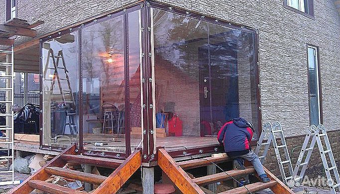 Мягкие окна для веранды беседки, террасы, под ключ