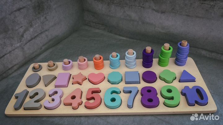 Цифровая логарифмическая доска сортер 3в1