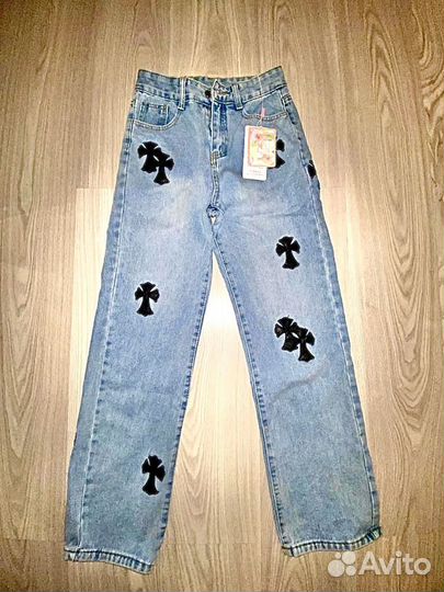 Chrome hearts джинсы женские новые