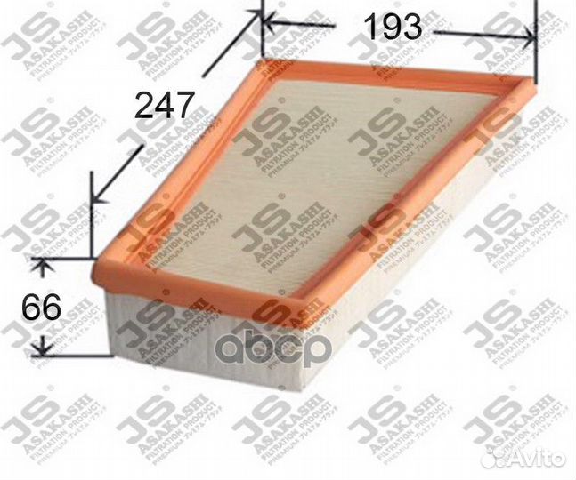 Фильтр воздушный A0459 JS Asakashi