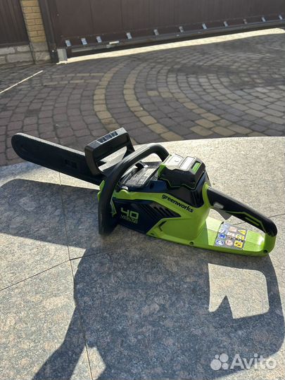 Аккумуляторная цепная пила greenworks 40v