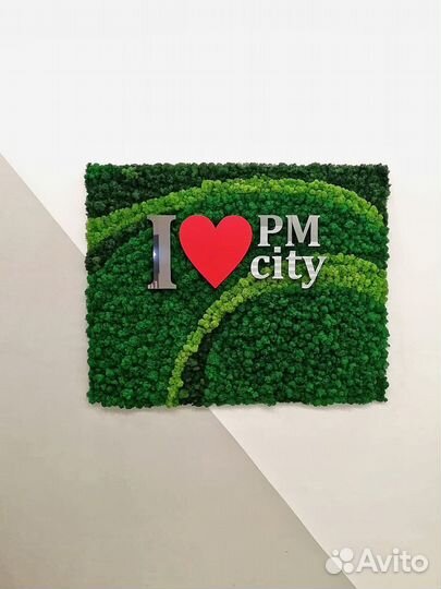 Логотип из мха