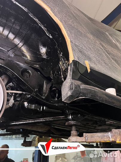 Покрытие лонжеронов антикором Geely Tugella