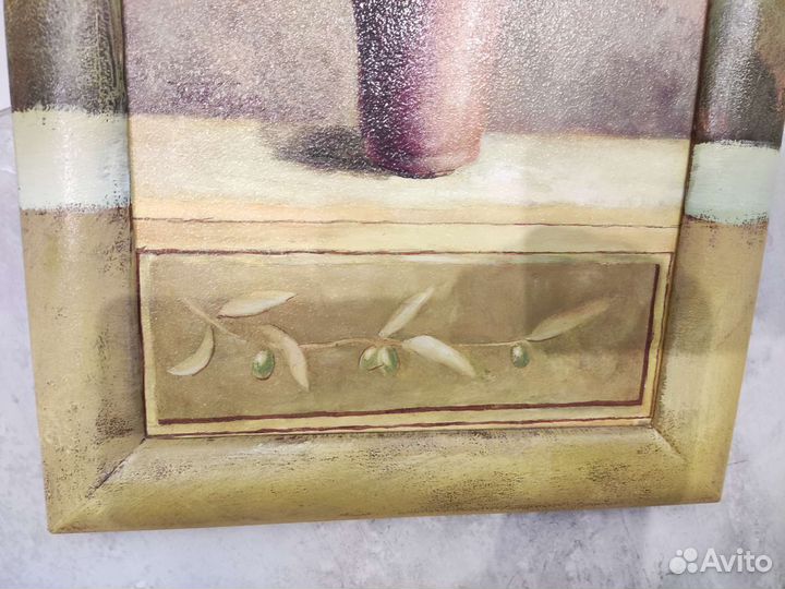 Картина роза в горшке