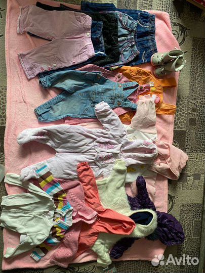 Вещи на девочку от 4 месяцев до 1года