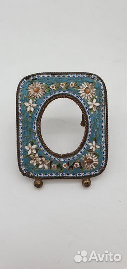 Рама рамочка для фото латунь, флорентийская моза