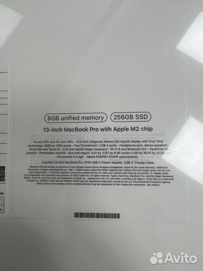 Apple MacBook Pro 13 M2 8/256gb Новый