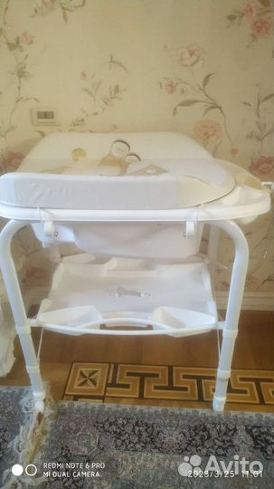 Пеленальный столик с ванночкой cam