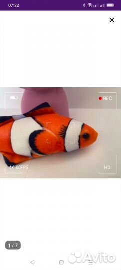 Рыбка игрушка для котов с мятой