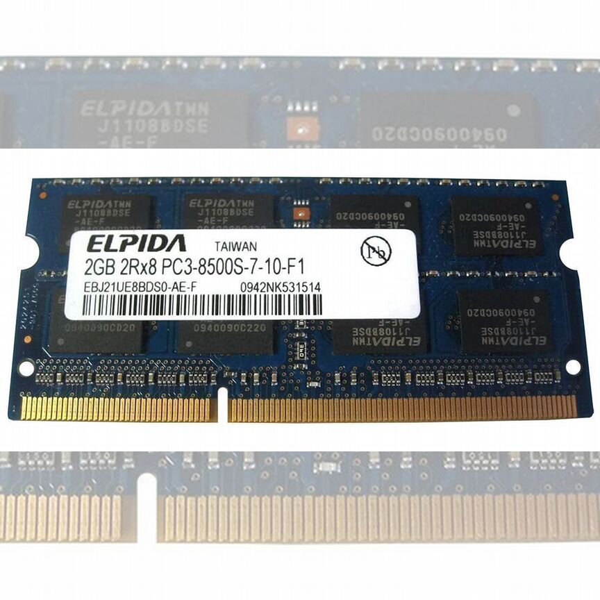 [EBJ21UE8BDS0-AE-F] Оперативная Память Elpida 2gb Ebj21ue8bds0-Ae-F