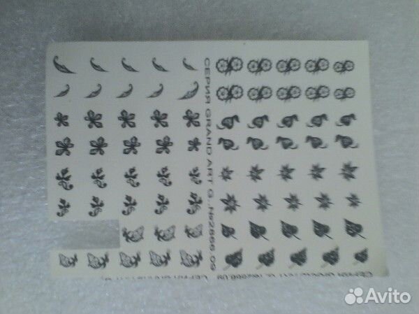 Nails акриловые краски, узоры, трафарет, образцы