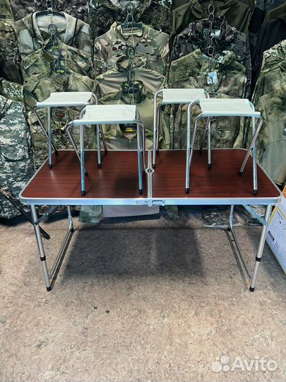 Стол складной Туристический с 4 Тобретка 60*120*70