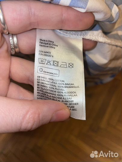 Хлопковая блузка h&m размер s/xs