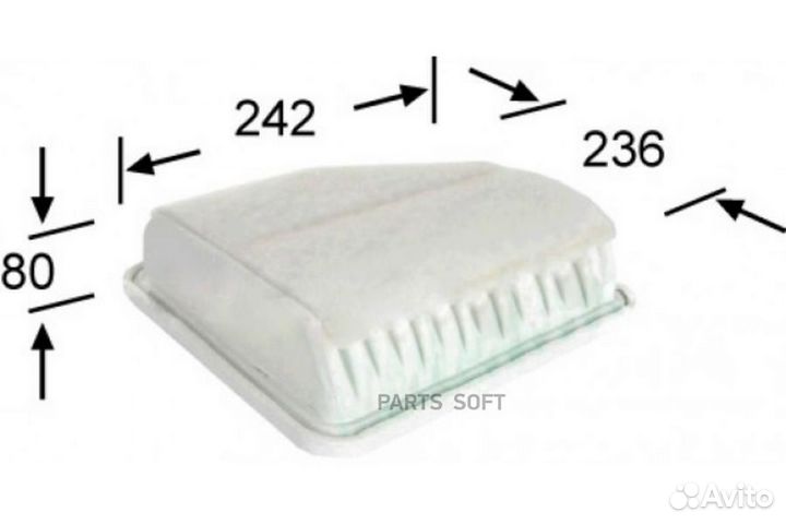 Фильтр воздушный toyota RAV4 III 2.2D 05-12 A21518