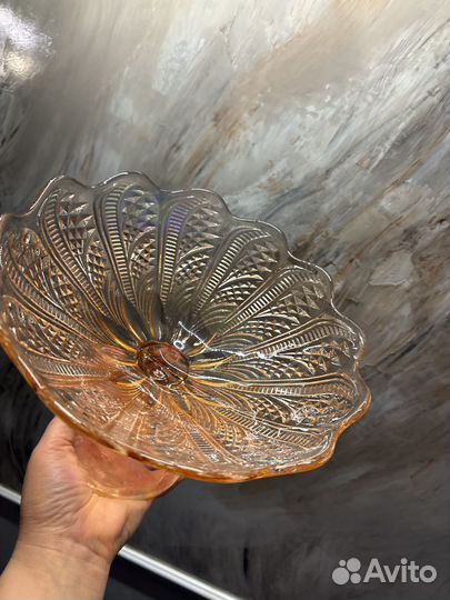 Ваза для фруктов стекло СССР