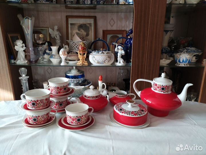 Винтажный чайный сервиз ГДР Фрайбергер