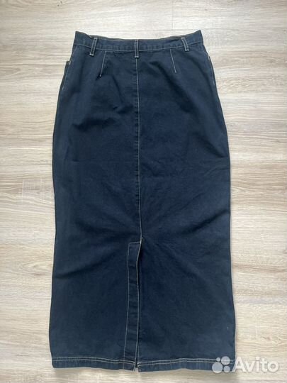 Джинсовая юбка длинная 46