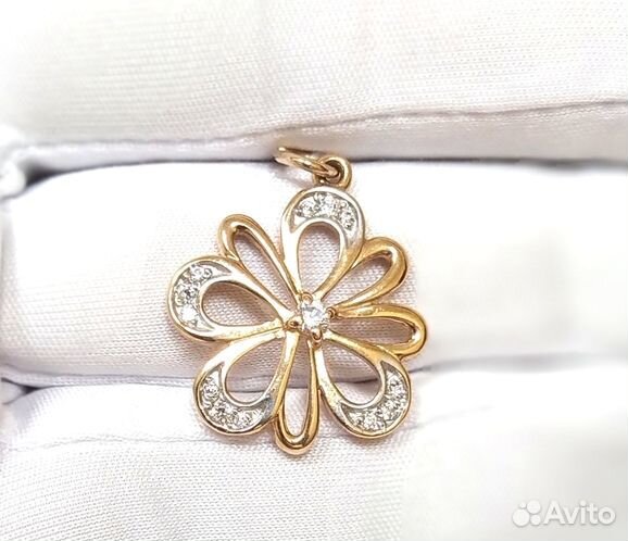 Подвеска с синтетическим камнем Золото