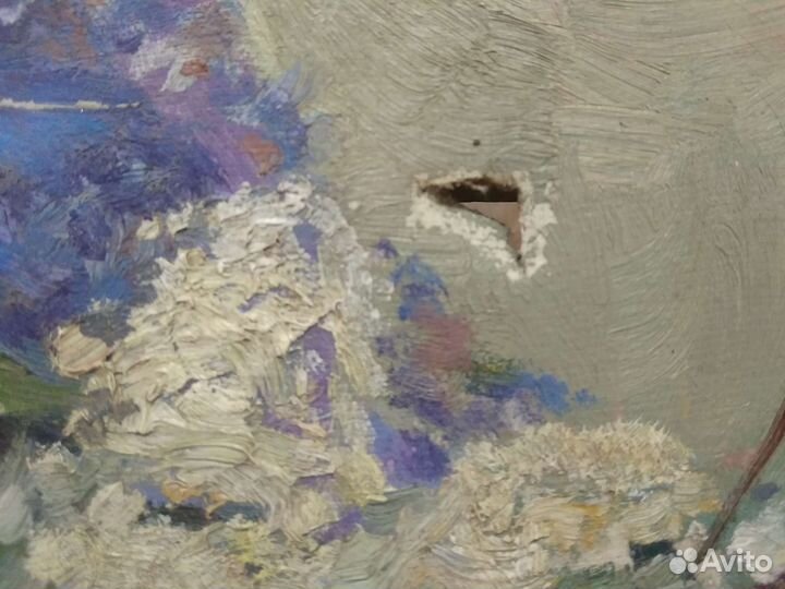 Картина маслом на холсте старинная