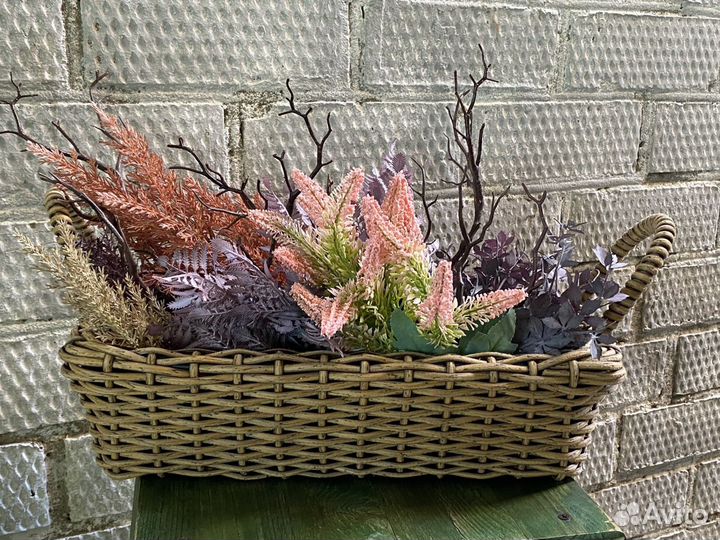 Кашпо из исскуственного ротанга