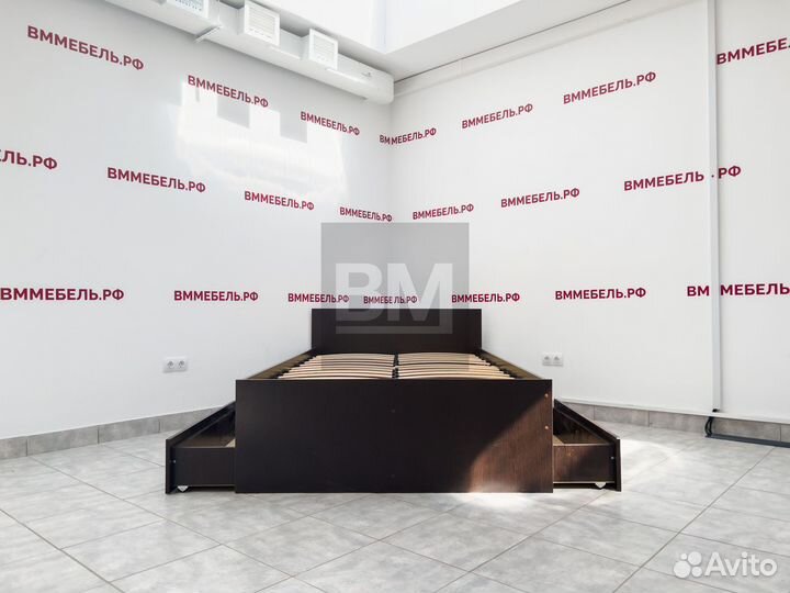 Кровать 120х200 с ящиками с двух сторон