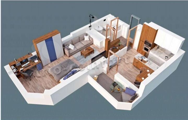 1-к. квартира, 44 м², 10/19 эт.