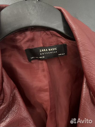 Кожаная куртка zara
