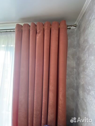 Шторы на люверсах 2шт 243х240см
