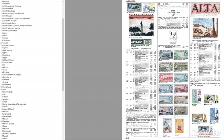 Каталог марок Михель, Стэнли-Гиббонс, Скотт