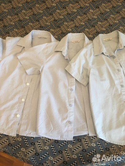 Школьная рубашка 100хлопок