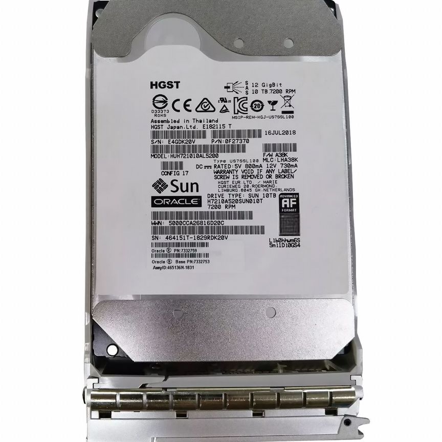 [U1200] Жесткий Диск Sun 0f27370 10tb Sas 3,5" Hdd U1200
