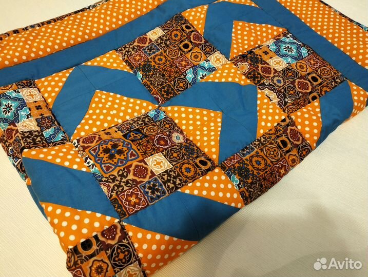 Лоскутное одеяло детское 145х110 новое хлопок