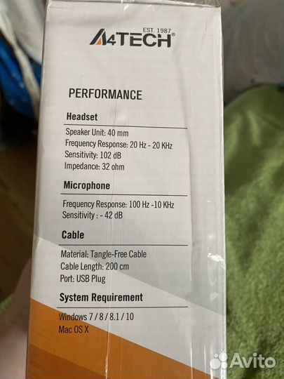 Проводные наушники usb A4 Tech