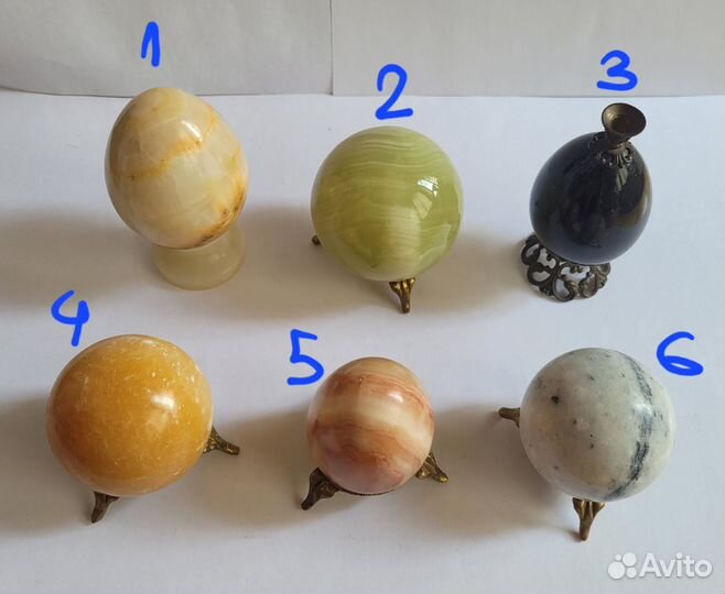 Шары и яйца из натурального камня