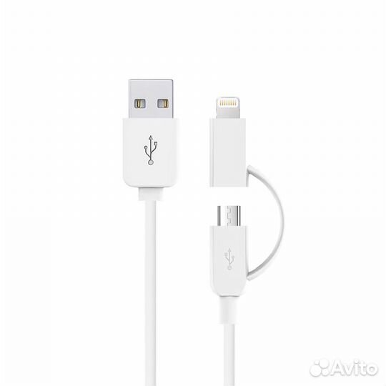 Кабель Devia 2 in 1 Lightning and Micro USB Smart