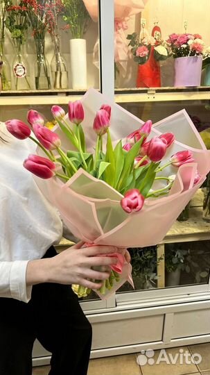 Букет цветы тюльпаны 21