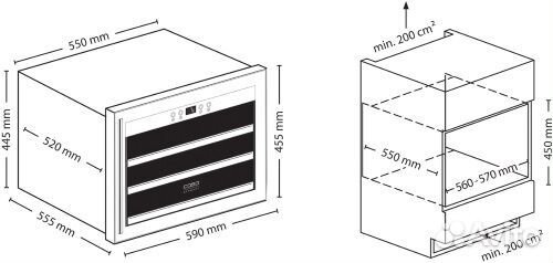 Встраиваемый винный шкаф Caso WineSafe18EBInox