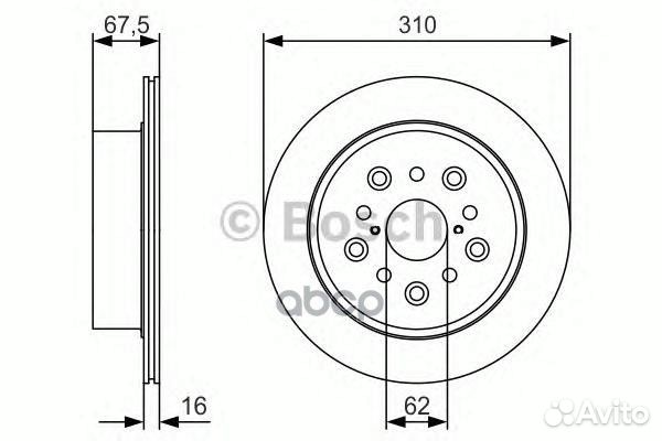 Диск тормозной зад 0986479R25 Bosch