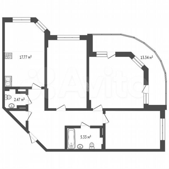 3-к. квартира, 111 м², 9/17 эт.