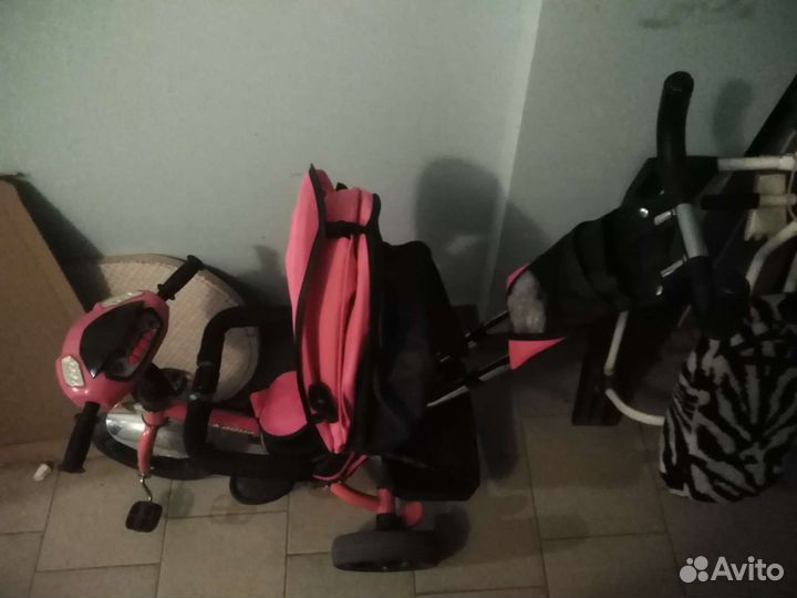 Велосипед коляска с ручкой