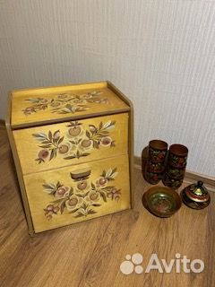 Хлебница, хохлома, СССР, большие пивные кружки, и