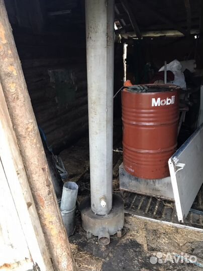 Печь на отработке с водяным контуром