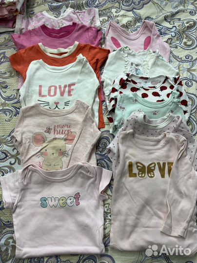 Вещи пакетом на девочку 6-11 мес