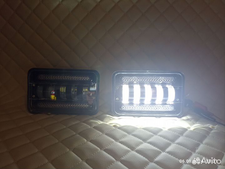 Птф фары универсальные 50w с дхо+поворотник