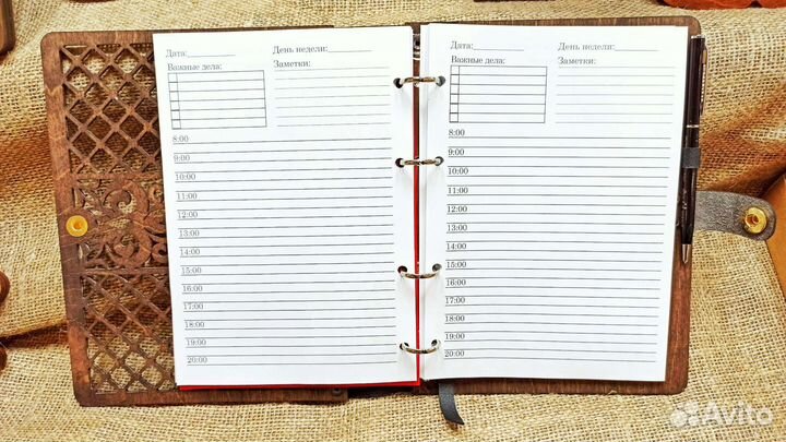 Деревянный блокнот/ ежедневник/ планер 